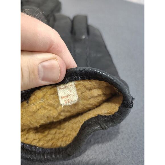 Vintage Mens Black Gloves Size M 9/9.5 Philippines - Picture 7 of 11